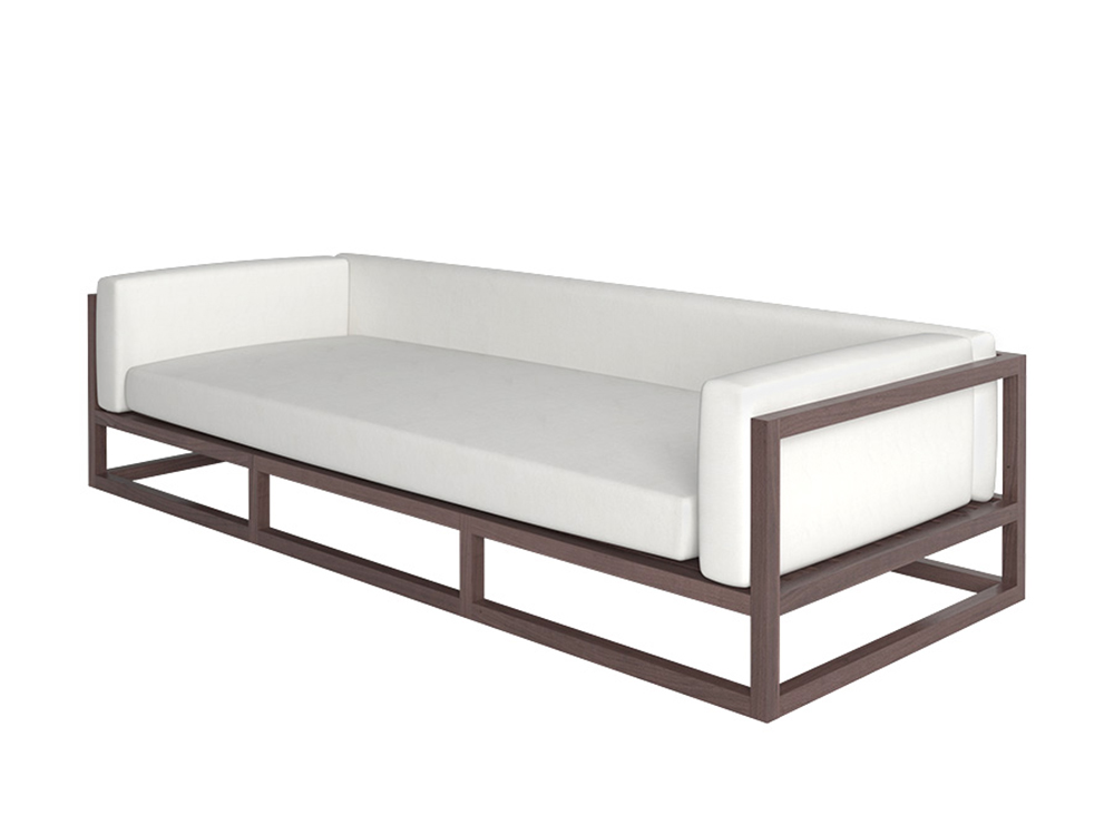 Уличный диван коричневый Palermo FURNITERA PALERMO 120373 Белый;коричневый  - Вид №1