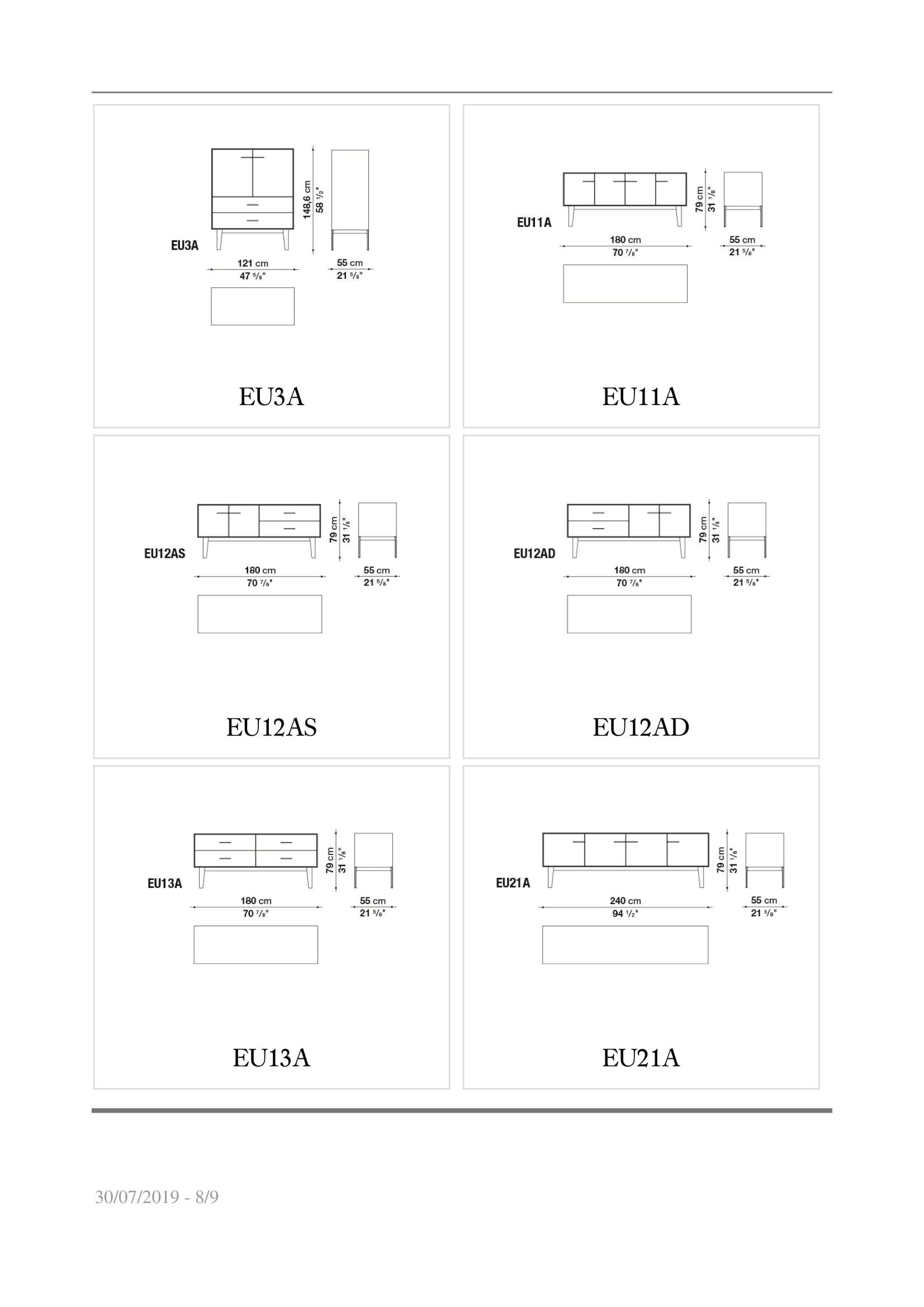 Эвкалиптовый шкаф с ящиками B&B Italia ARCH-00019595 - Вид №3
