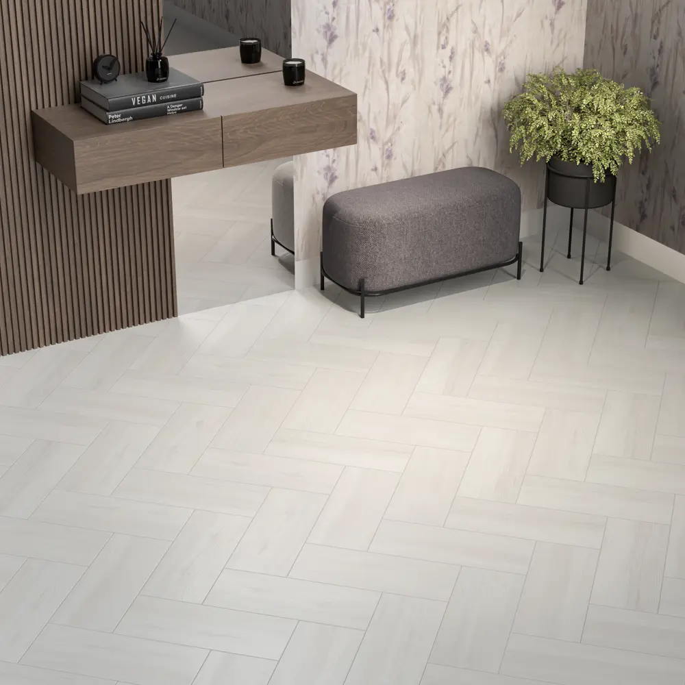 Глазурованный керамогранит Kerama Marazzi Гавр 20.1x50.2 см 1.41 м² матовый цвет белый 89417441 STLM-2142500