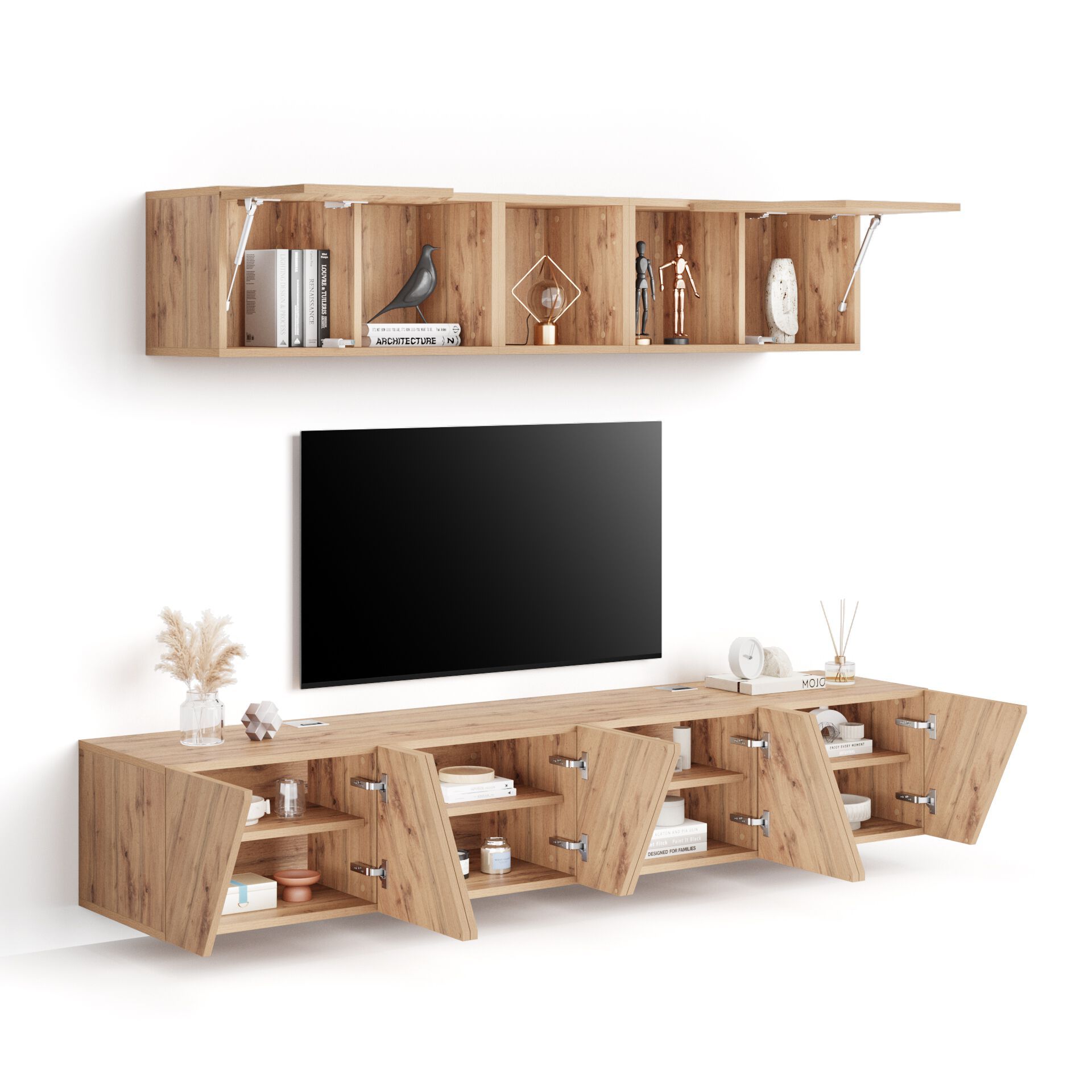 Модульная стена установила оборудованную стену в меламинированном Mobili Fiver EMMA ARCH-00091039 - Вид №39