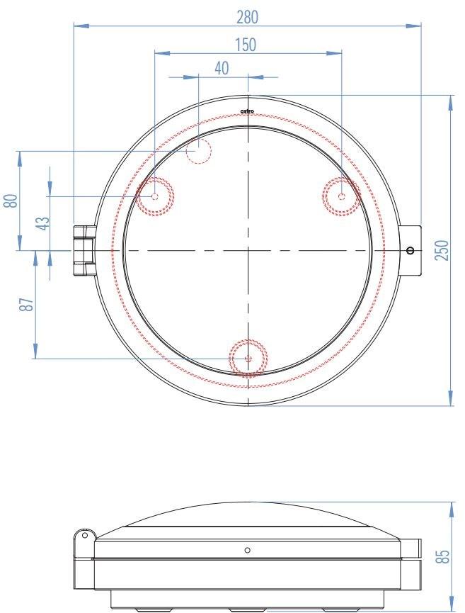 Astro Lighting Настенный светильник из алюминия с прямым светом в современном стиле  0325  - Вид №2