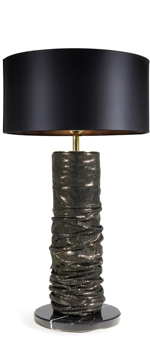 KOKET Настольная лампа с прямым и отраженным светом из кожи sun-id-1513900 - Вид №2