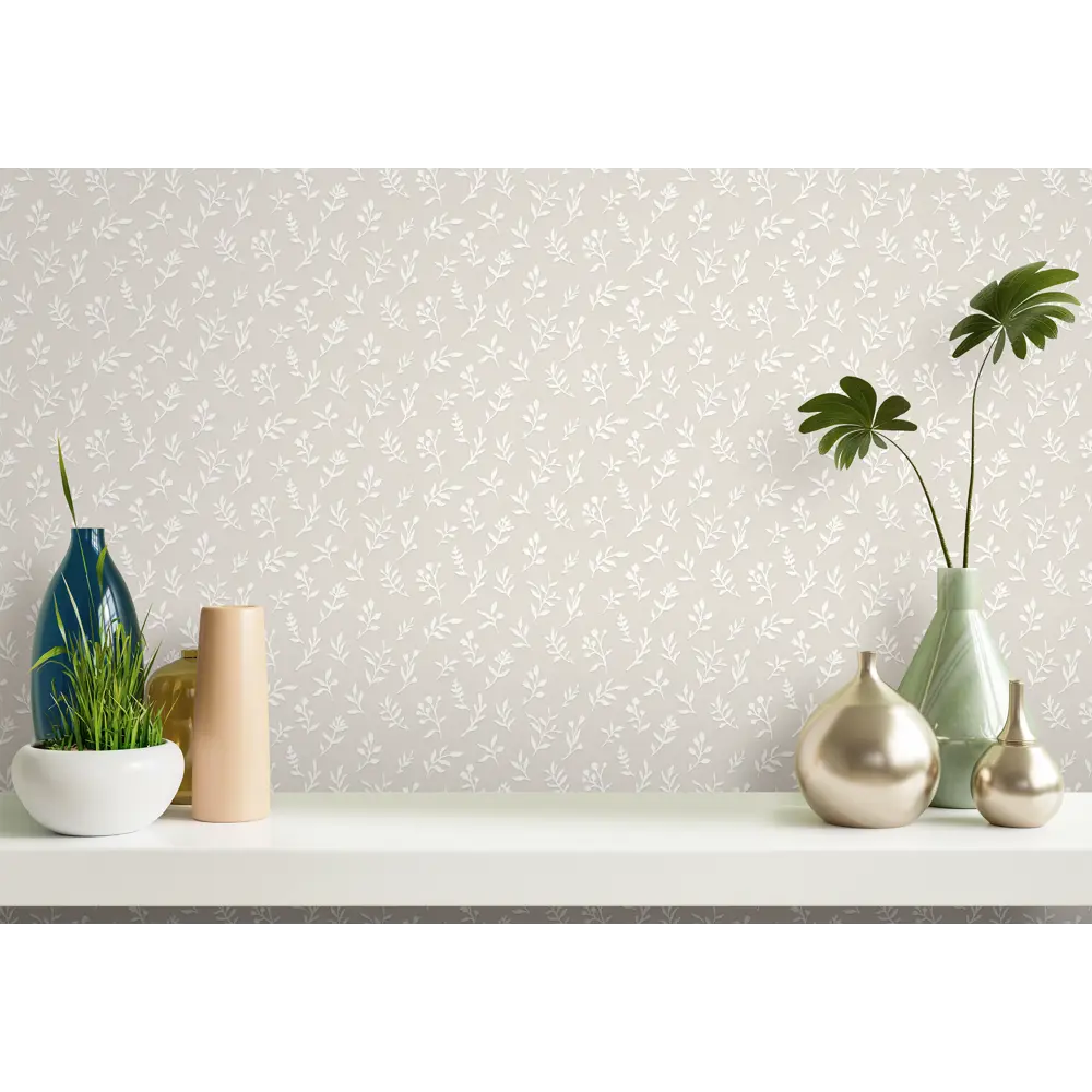 Флизелиновые обои Victoria Stenova Olive с растительным рисунком в скандинавском стиле 89425461 STLM-1566326 - Вид №3