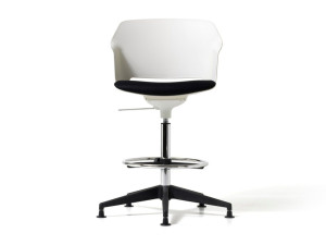 Регулируемый по высоте поворотный офисный стул из полипропилена
