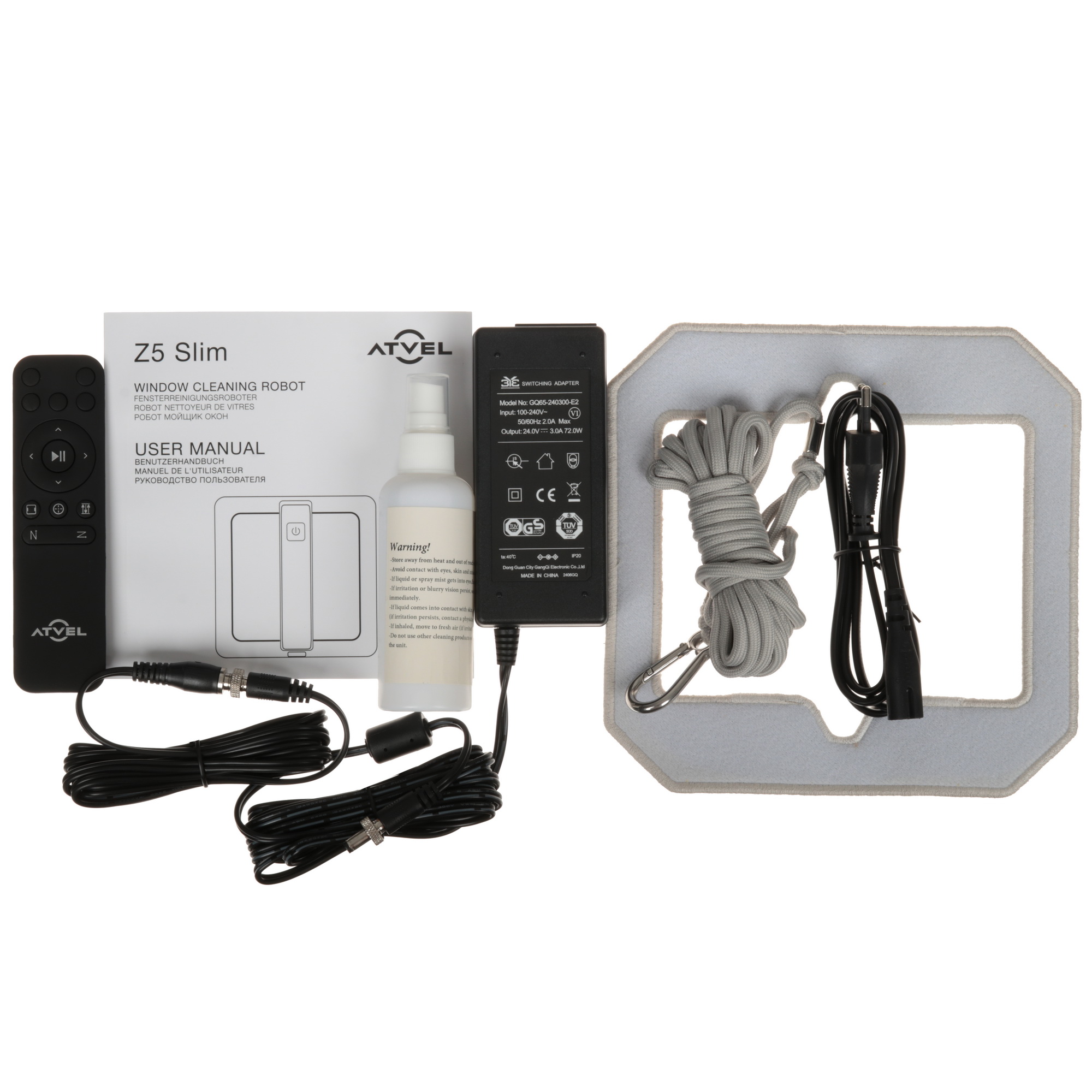 9167982 Робот-мойщик окон Atvel Zorro Z5 Slim серый STDN-0013956 - Вид №12