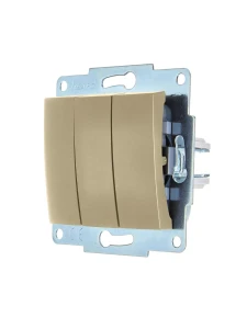 ASTI Выключатель тройной золото механизм