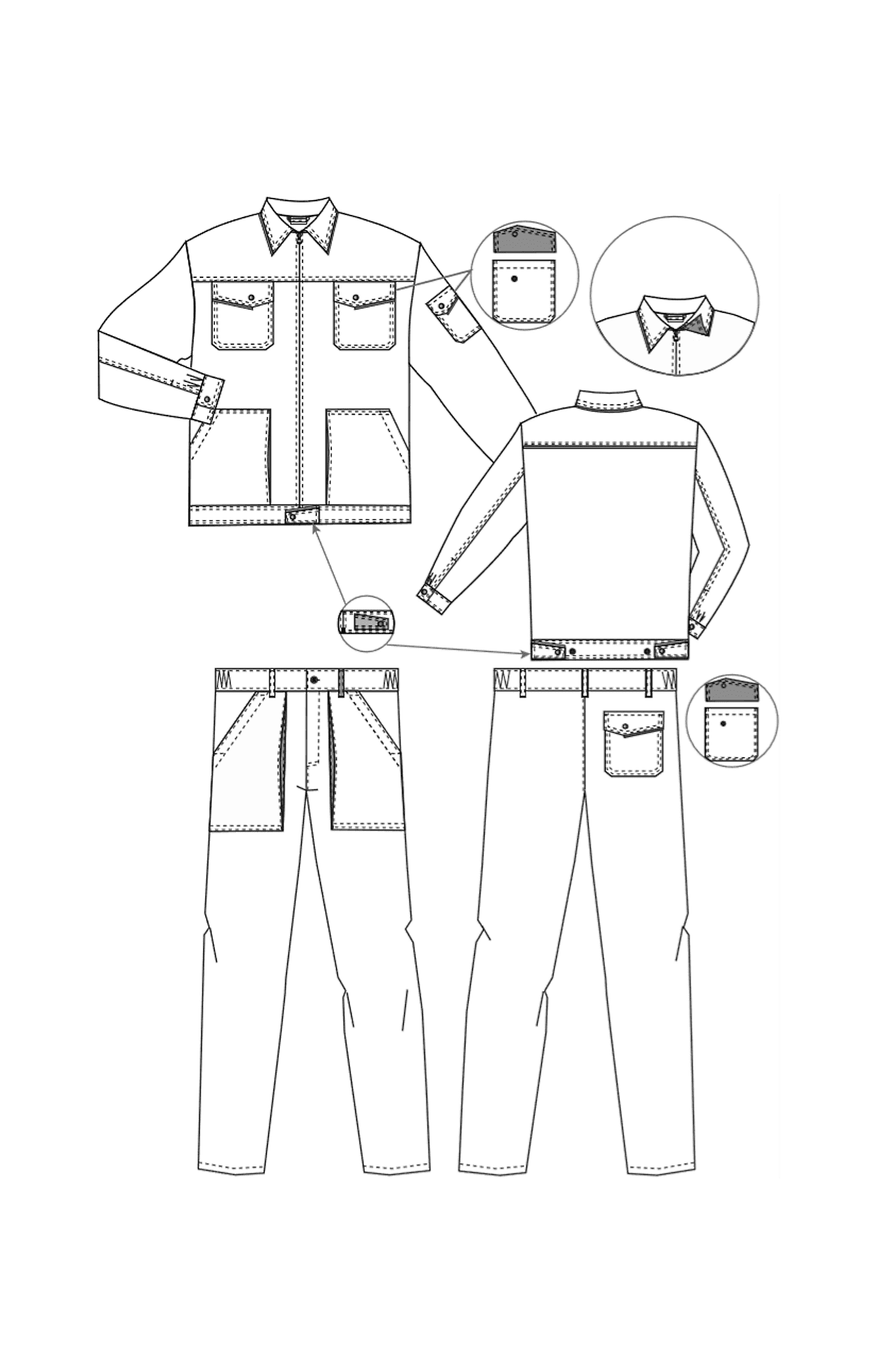69247 Костюм СТРИТ василек  Летняя спецодежда  размер 60-62/170-176  - Вид №1