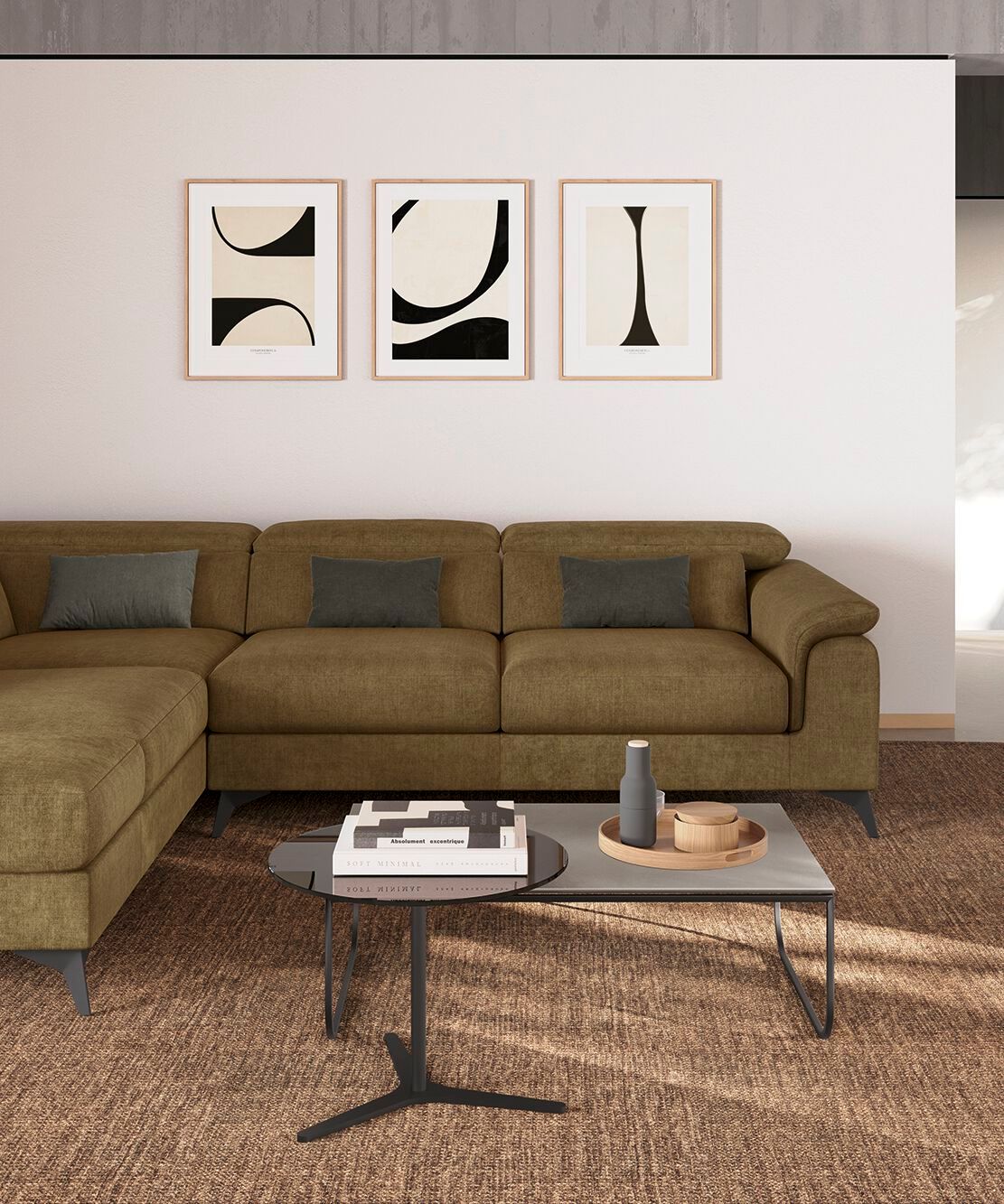 Модульный тканевый диван с подголовником Febal Casa Must ARCH-00014859 - Вид №1