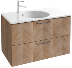 EB2523-R9-N18 Тумба под столешницу 90 см, 2 ящика, черная ручка JACOB DELAFON ODÉON RIVE GAUCHE