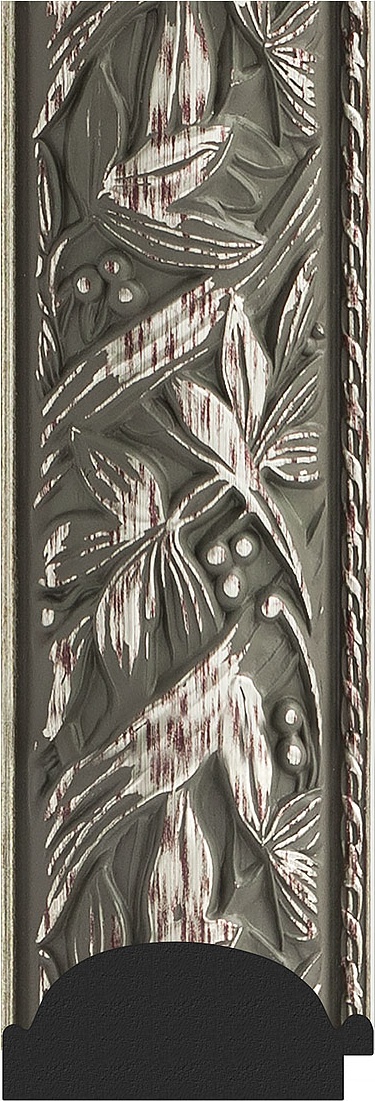 BY 7372 Зеркало в багетной раме - византия серебро 99 mm EVOFORM Octagon - Вид №3