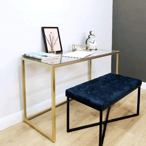 Консоль черная с белой мраморной столешницей FOR MISS  263966 Черный  - Вид №5