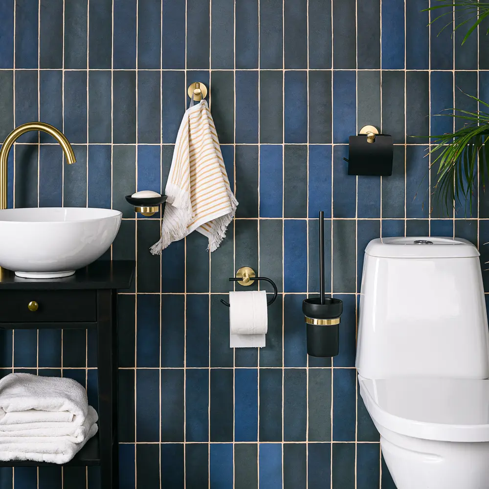 Держатель туалетной бумаги Moroshka Oro Nero цвет чёрный/золотой STLM-2097785 - Вид №7