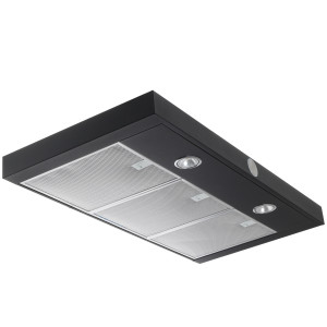 1106571 Вытяжка каминная Jetair TOUCH BL/A/90 черный/серый