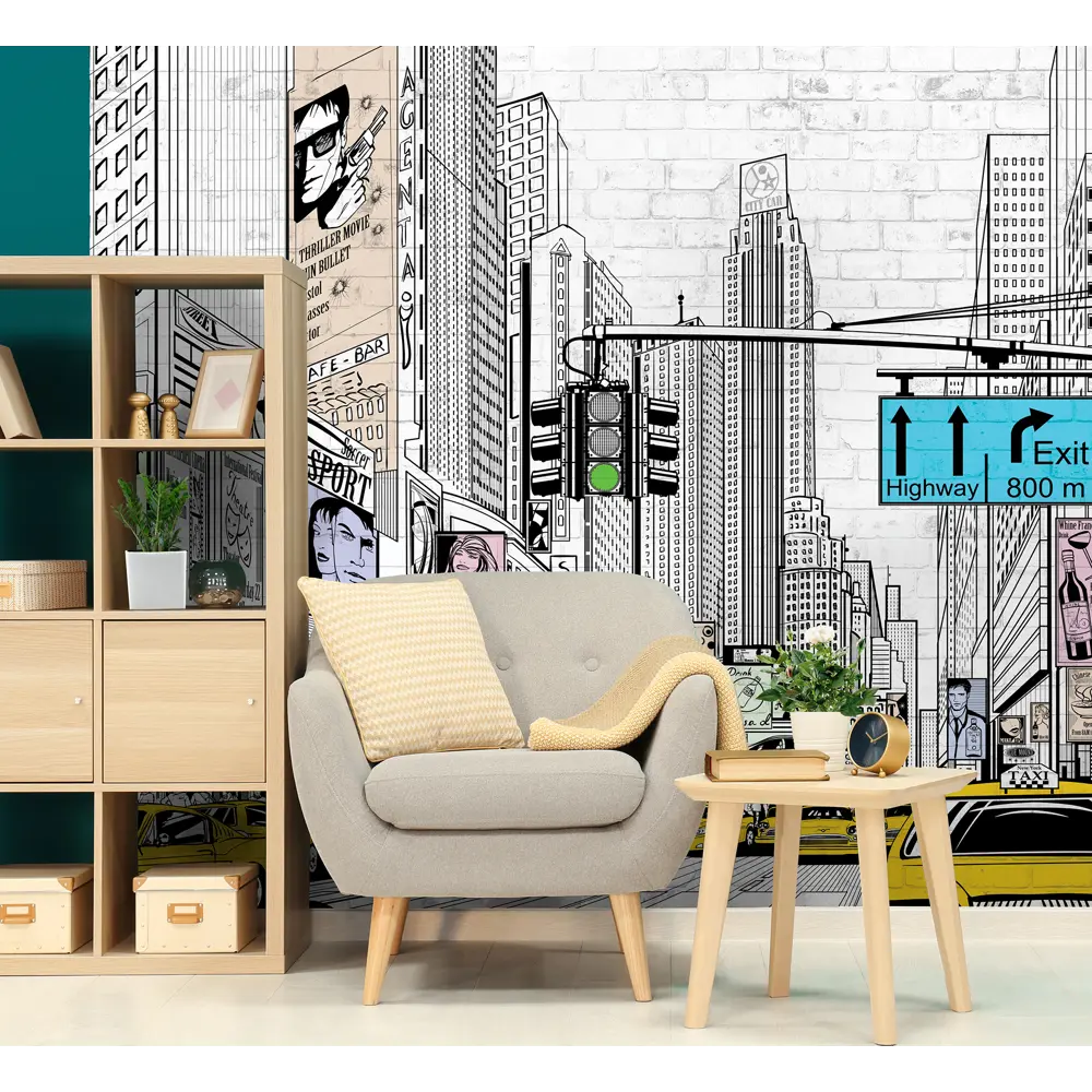 Фотообои Биг сити лайф флизелиновые, 400x270 см, L13-266 84794300 STLM-2045398 FBRUSH 3D FLIZART - Вид №1