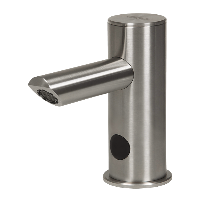 53937 Автоматический смеситель, настройка температуры воды угловыми вентилями, удлиненный излив, 6 В SANELA 