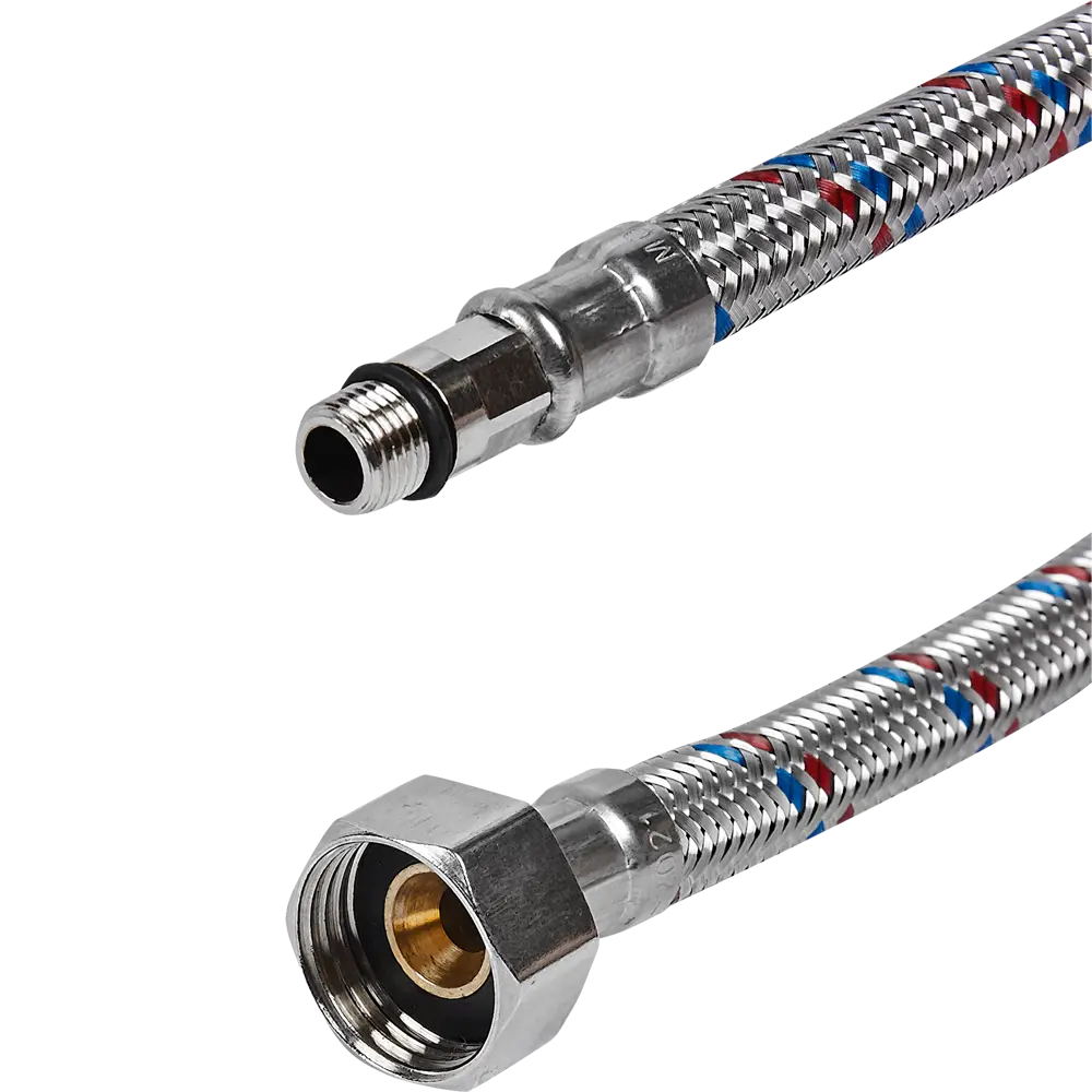 Гибкая подводка для воды ДТРД 60 см x М10 x 1/2" наружная-внутренняя резьба STLM-2116657 - Вид №1