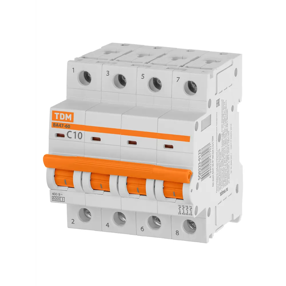Автоматический выключатель TDM Electric ВА47-60 4Р C16 A 6 кА 89347165 STLM-2134457 