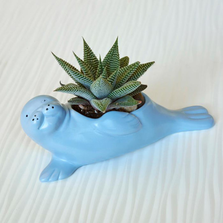 PL15 Кашпо suki the seal pup Kikkerland  - Вид №1