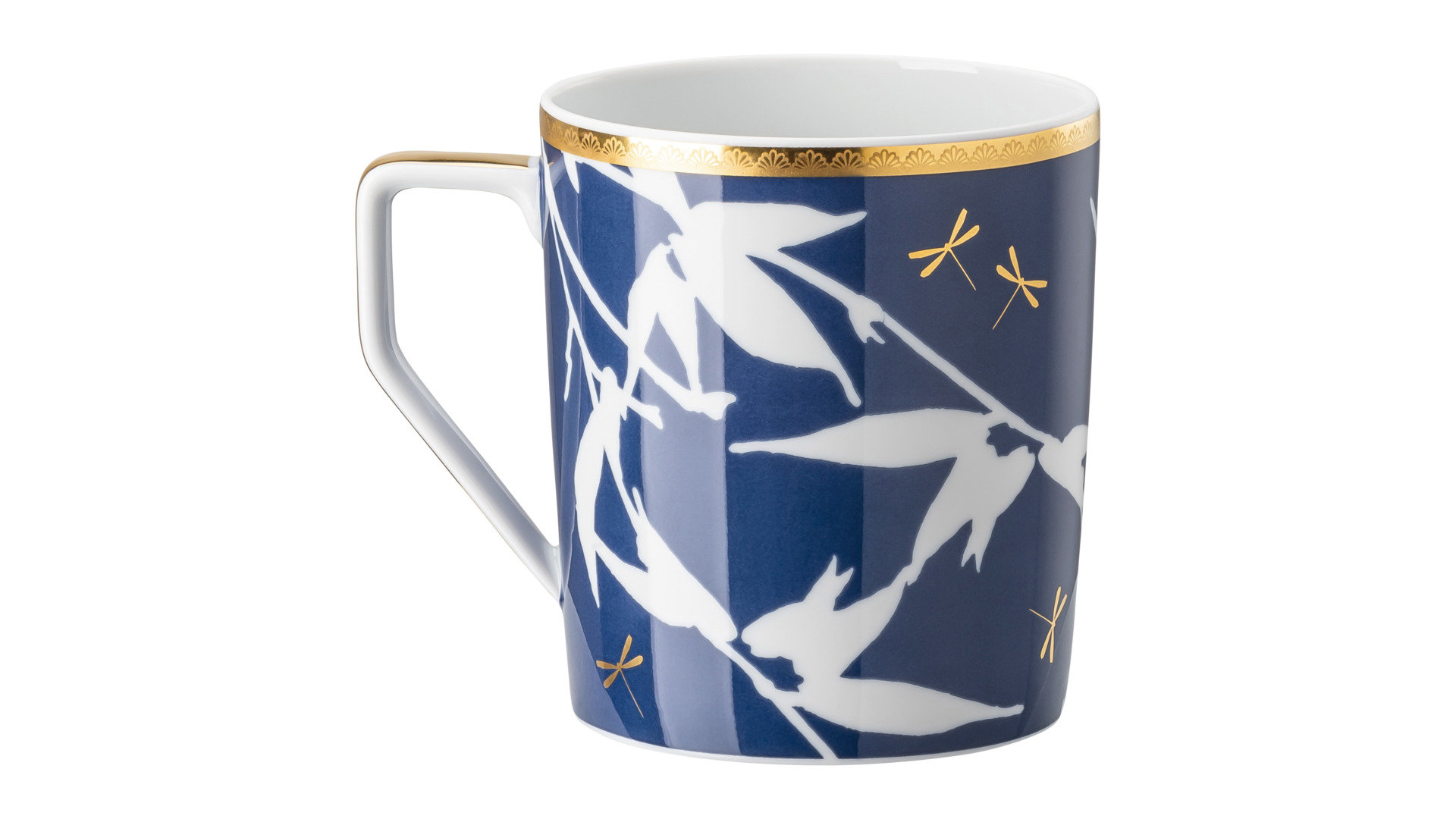 10655607 Rosenthal Набор кружек Rosenthal Турандот 360мл, фарфор, синий, золотой кант, 6шт Фарфор  - Вид №1