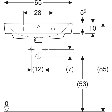 501.716.00.1 Раковина Geberit Renova Compact Geberit  - Вид №29