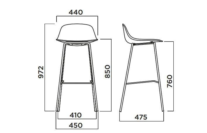 Высокий стул из полипропилена Infiniti Pure Loop Mini ARCH-00146600 - Вид №7