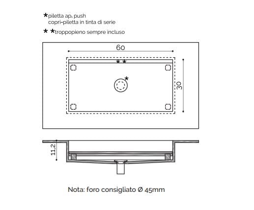 Прямоугольная раковина Corian® с столешницей Acquapazza Corian ® elements ARCH-00028854 - Вид №5