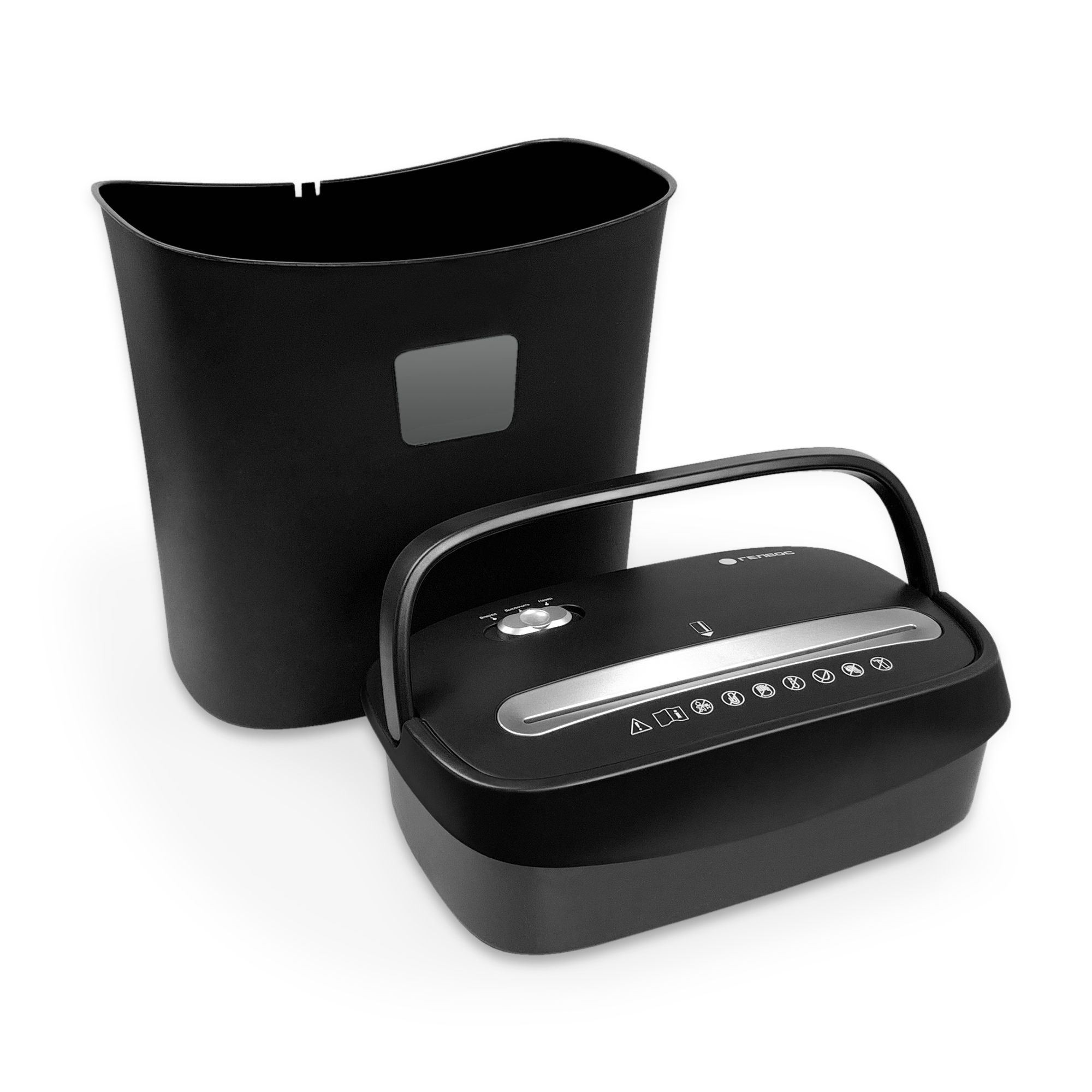 УД15-4 Уничтожитель документов , din p-4 (4 ур-нь секр.), фрагмент 3,9х35мм, 8-10 лист (70г/м2), пл. карты/скобы, 15 литров Гелеос Santreyd  - Вид №4