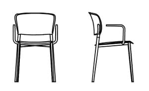 Штабелируемый стул из полипропилена с подлокотниками Desalto ARCH-00065388 - Вид №5