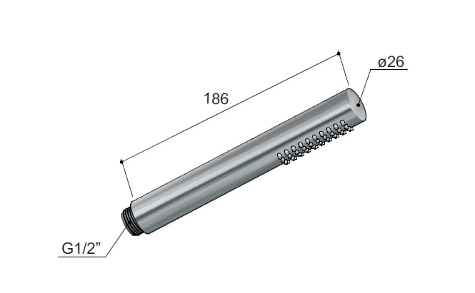 Латунный ручной душ с фиксированной струей Hotbath Guy ARCH-00084721 - Вид №2
