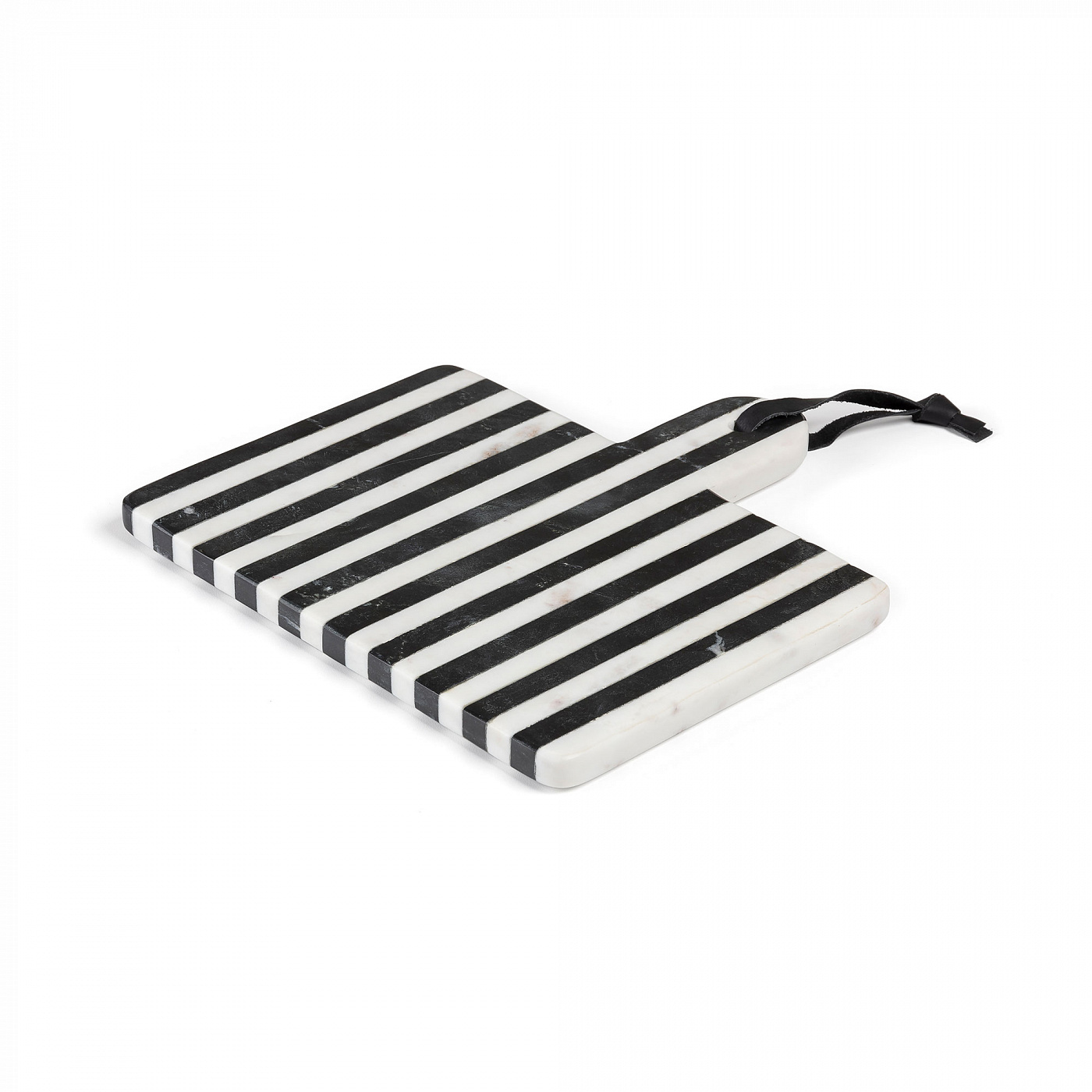 067395 Доска разделочная черный и белый мрамор La Forma Bergman 