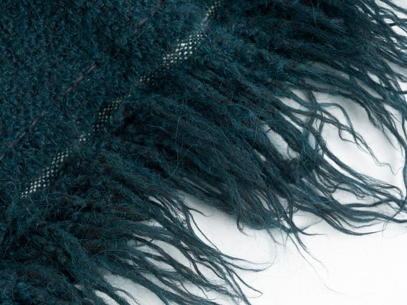 Ethnicraft Однотонный плед из ткани Mystic ink 21072 - Вид №2