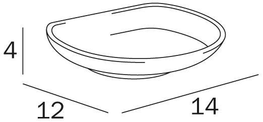 INDA® Мыльница стеклянная столешница  R03110  - Вид №1