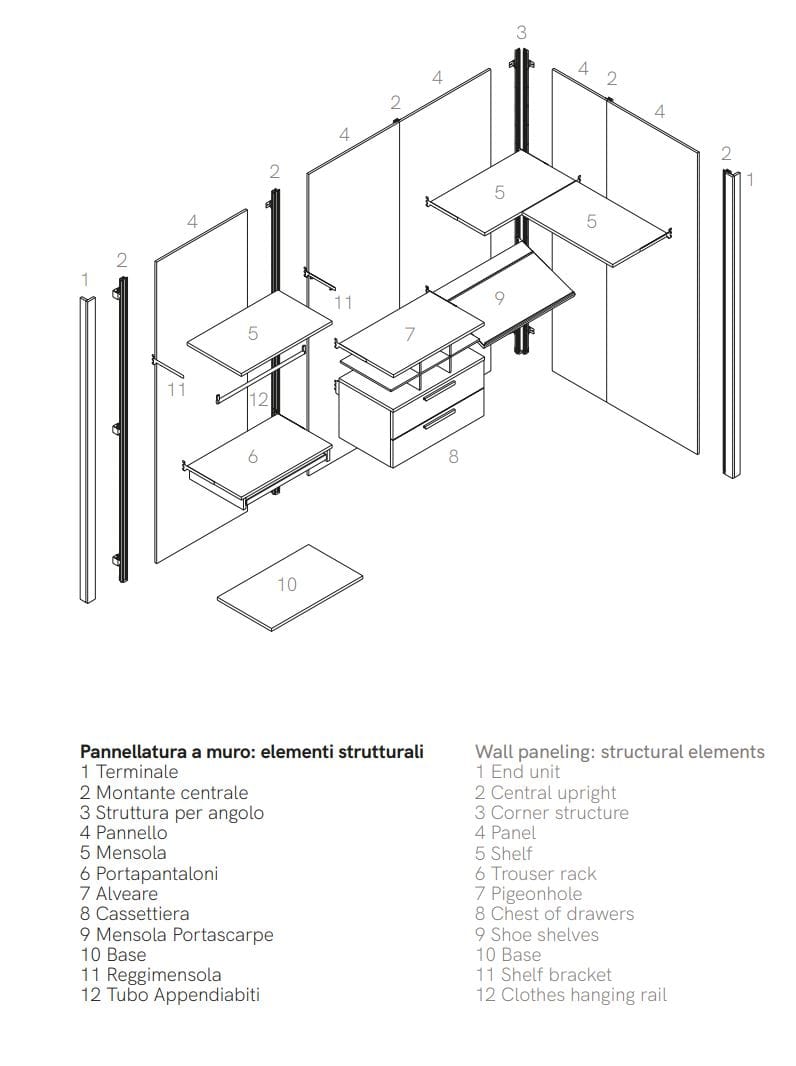Деревянная секционная гардеробная Adok ателье ARCH-00148900 - Вид №3