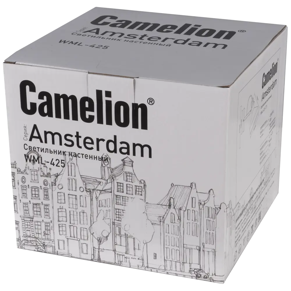 Бра Amsterdam WML-425 1xE27x40 Вт металл цвет белый 82055324 STLM-2100431 CAMELION  - Вид №8