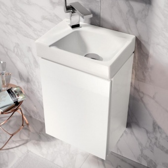 127040000 Подвесная раковина настенная прямоугольная Keramag  белая  - Вид №1