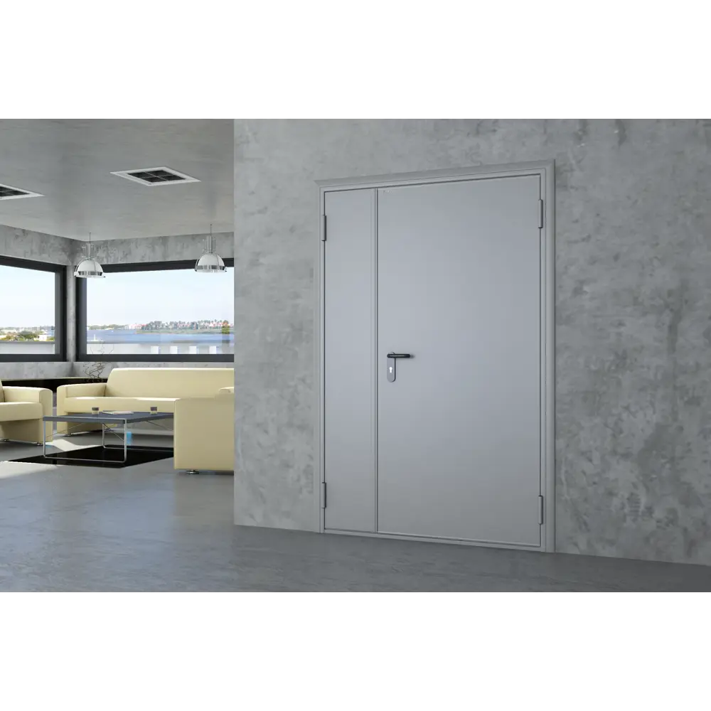 Дверь техническая 1250x2050 мм правая цвет светло-серый RAL7035 DOORHAN STLM-2015673 - Вид №3