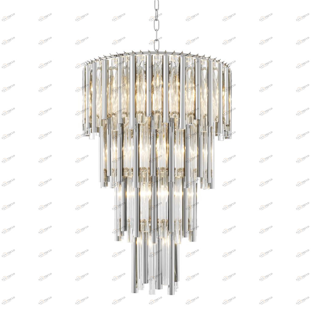 Люстра Gigi 13 nickel от Delight Collection прозрачная/никель KM0931P-13 nickel DELIGHT ДИЗАЙНЕРСКИЕ 247093 Прозрачный;никель 