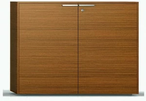 Bralco Низкий офисный ящик для хранения из шпона с распашными дверцами Aba