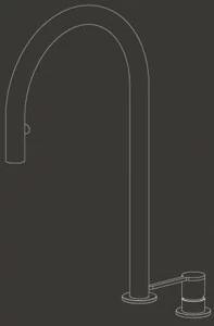 Ceadesign Смеситель для кухни из нержавеющей стали на два отверстия с выдвижным ручным душем Innovo Inv 47