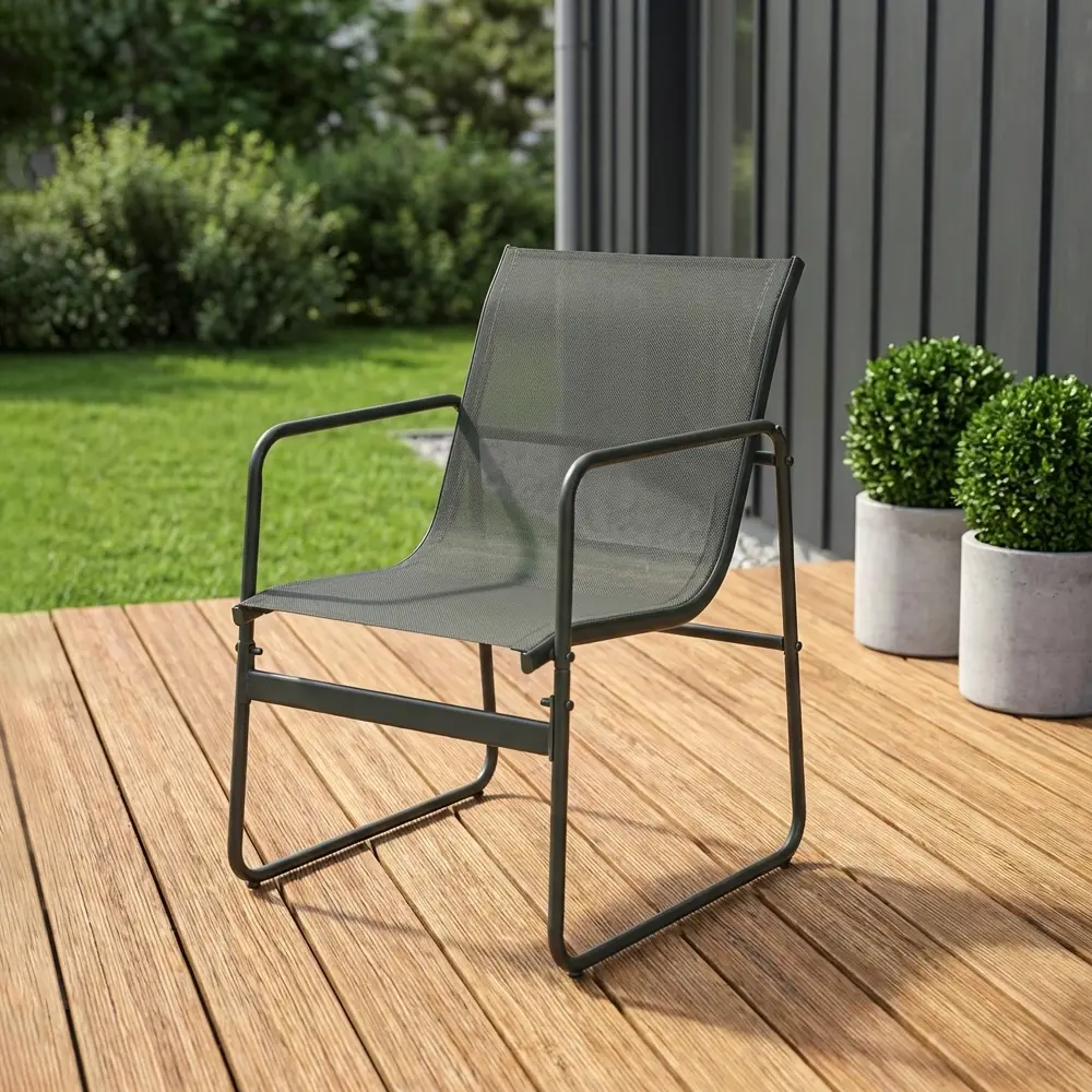 Садовое кресло без подушки BEGINIA Tomari 2 шт 50x60x82.5 см сталь цвет зеленый STLM-2140393 - Вид №14