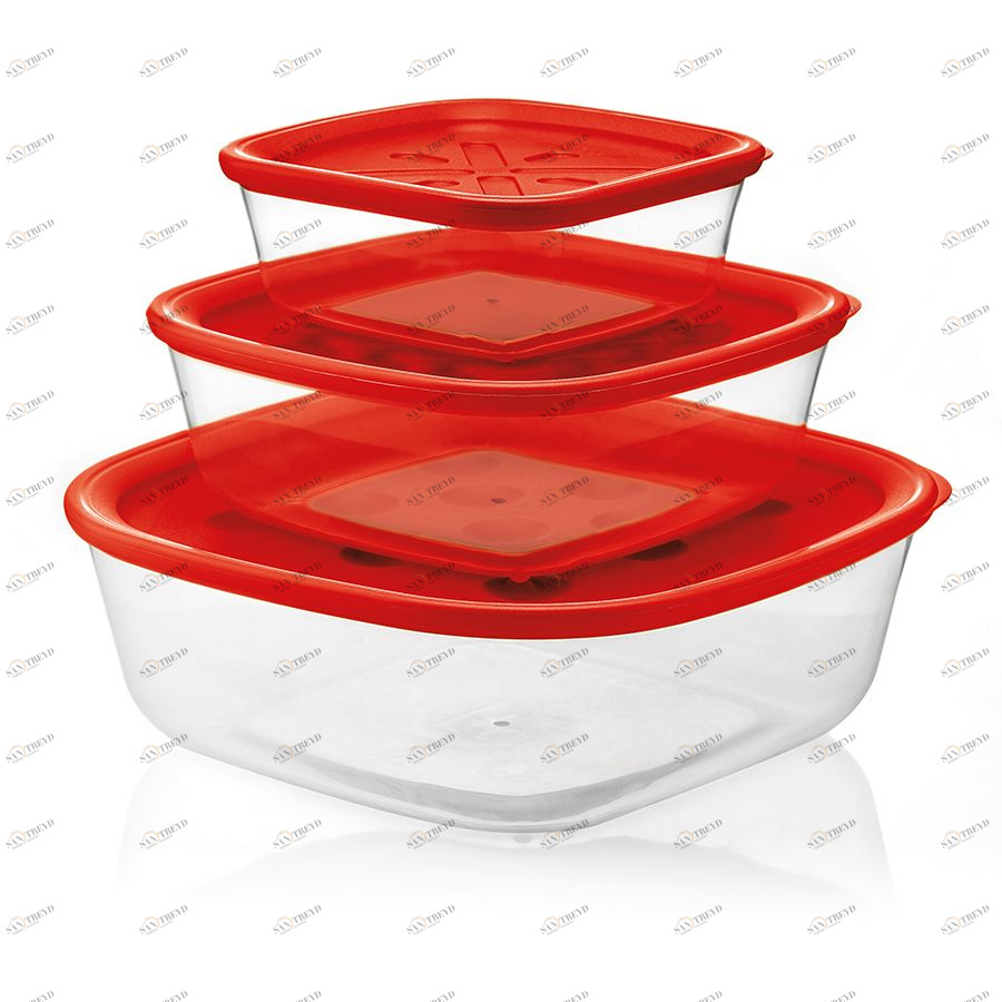 Набор из 3-х контейнеров Forme Casa красный Guzzini 21885231
