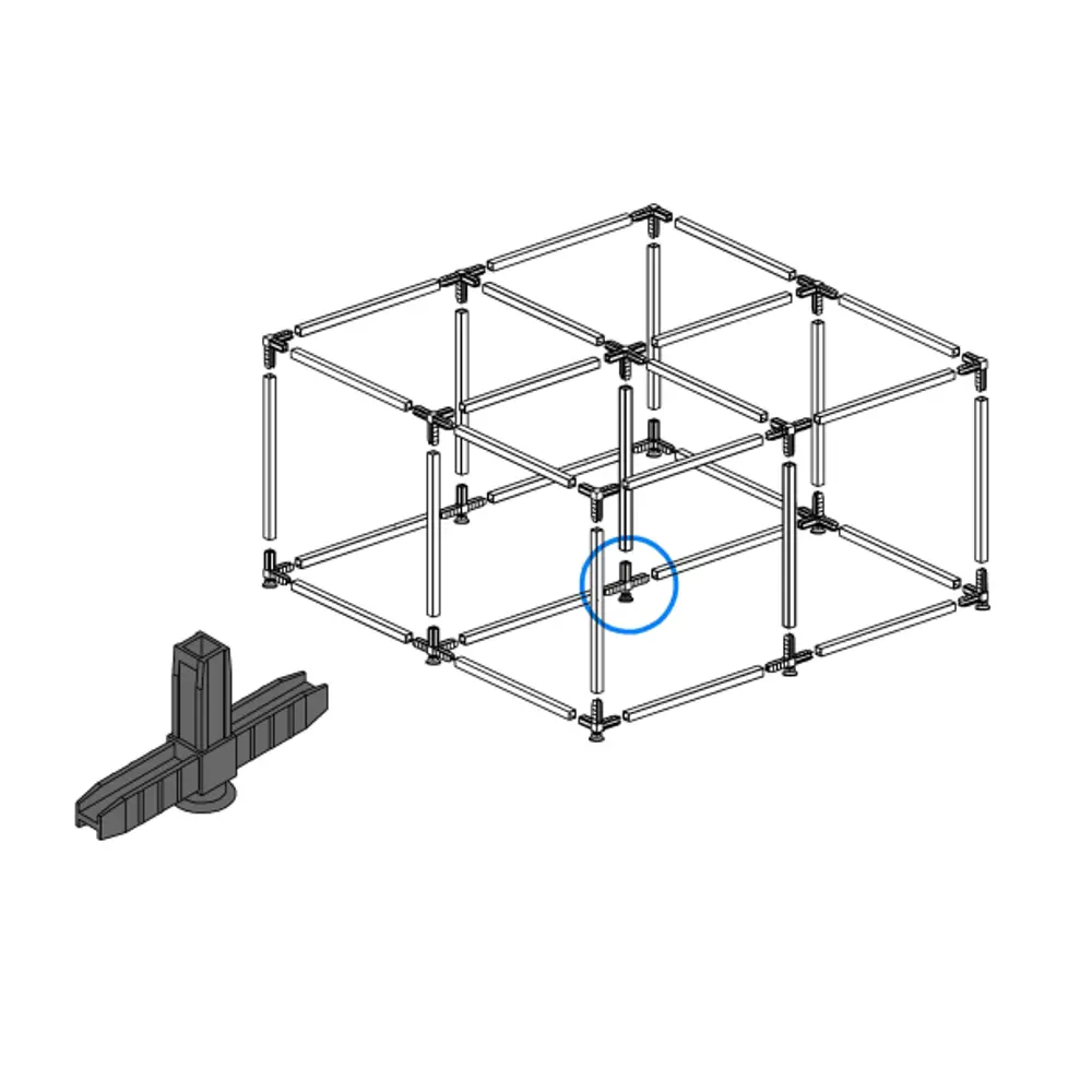 Коннектор Santreyd для мебельных профилей 15×15 мм с регулируемой опорой 82693919 STLM-0034285 - Вид №1