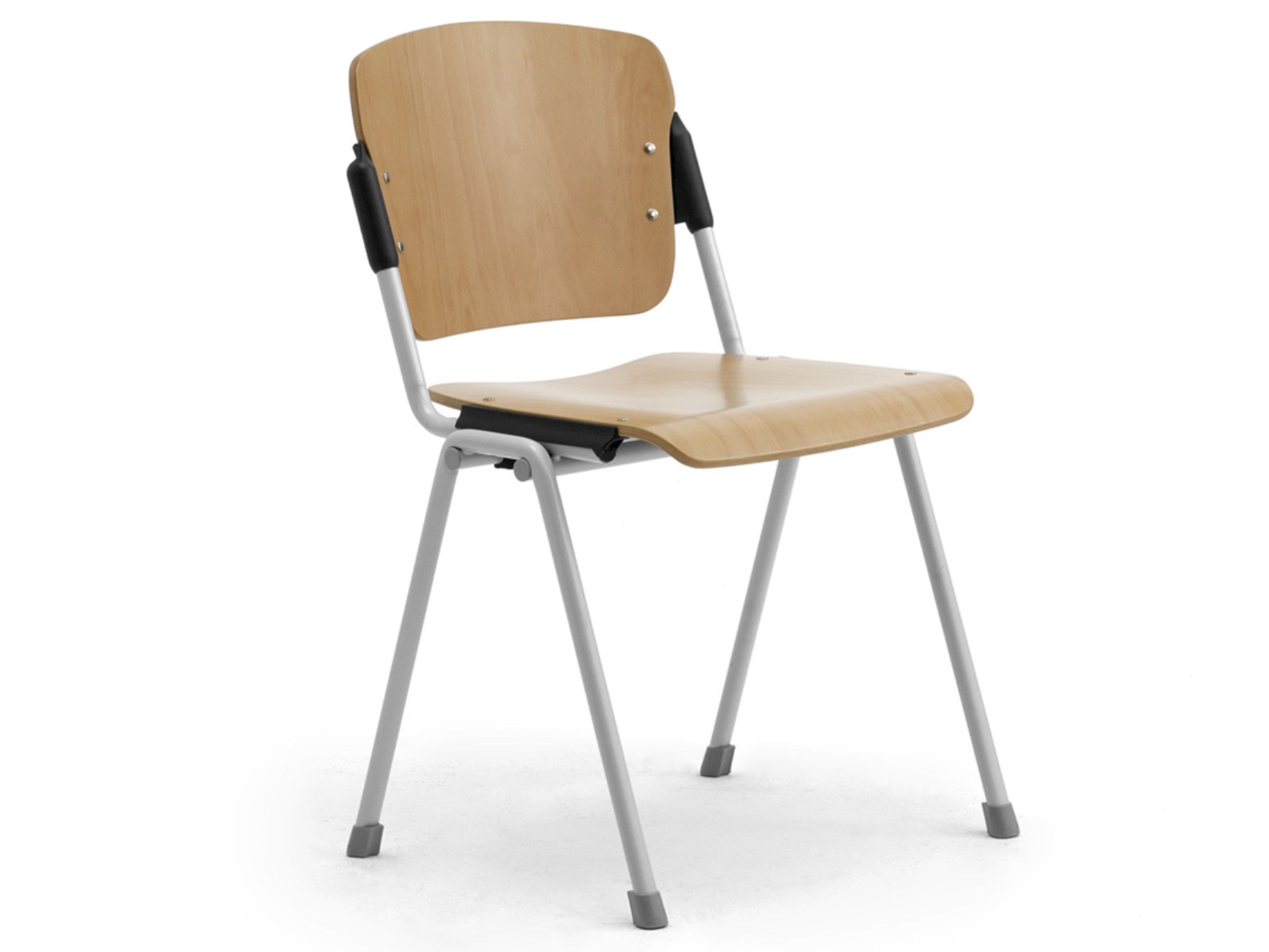 Штабелируемый стул из бука и стали Leyform ARCH-00010839 - Вид №1