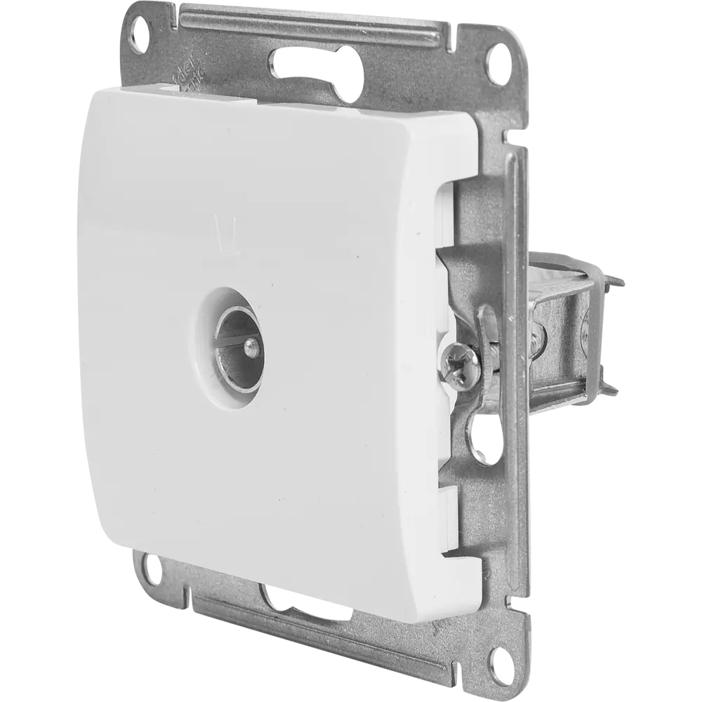 Розетка телевизионная встраиваемая Systeme Electric Glossa цвет молочный STLM-2147698 - Вид №4