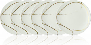 10676157 Royal Crown Derby Набор тарелок закусочных Royal Crown Derby Эскиз. Белый 22см, фарфор, 6шт Фарфор, Керамика