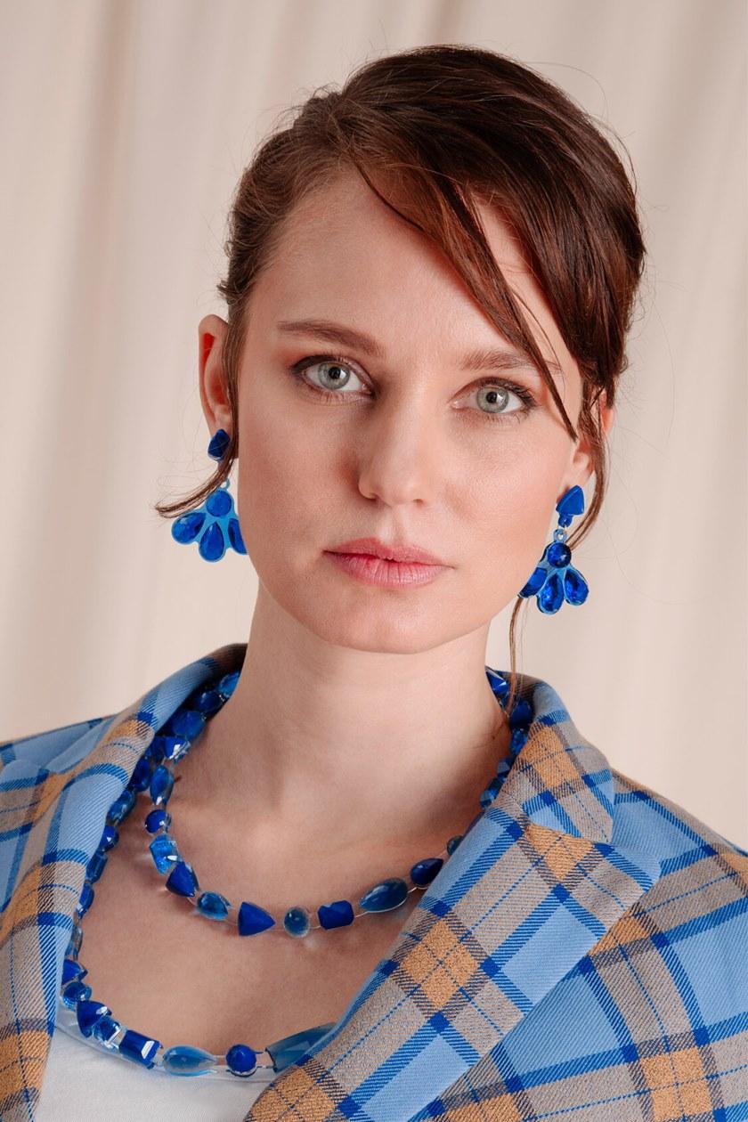 Corsi Design Серьги из синтетического материала Long stones sun-id-1346313 - Вид №2