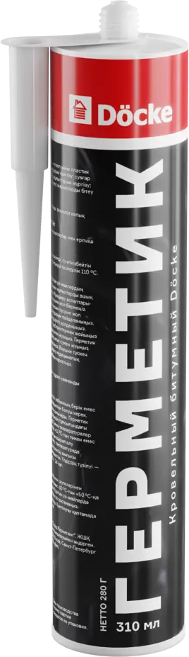 Битумный герметик DÖCKE для кровли и водостоков 310 мл 87480840