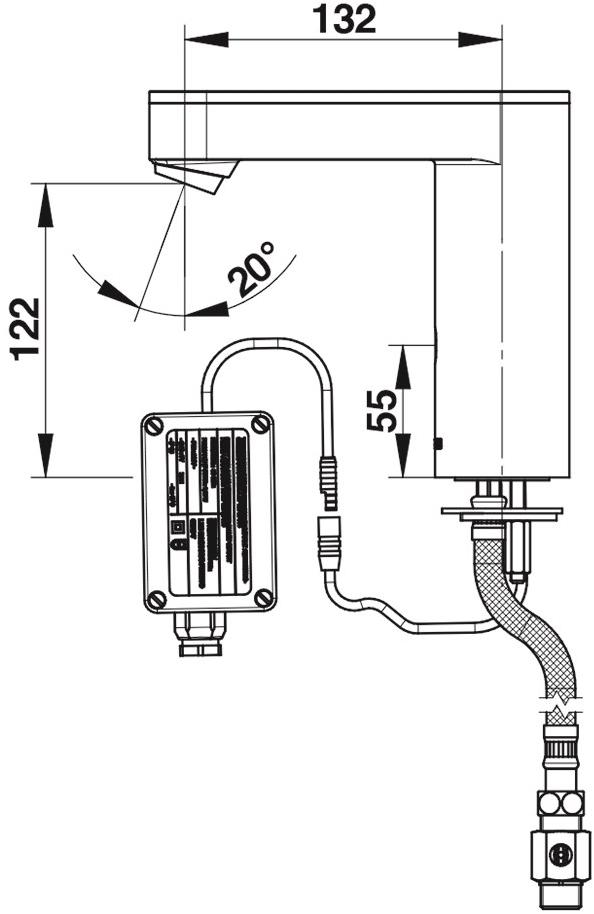 Бесконтактный кран, питание от сети Presto SO'O 56230 56230.0 - Вид №1