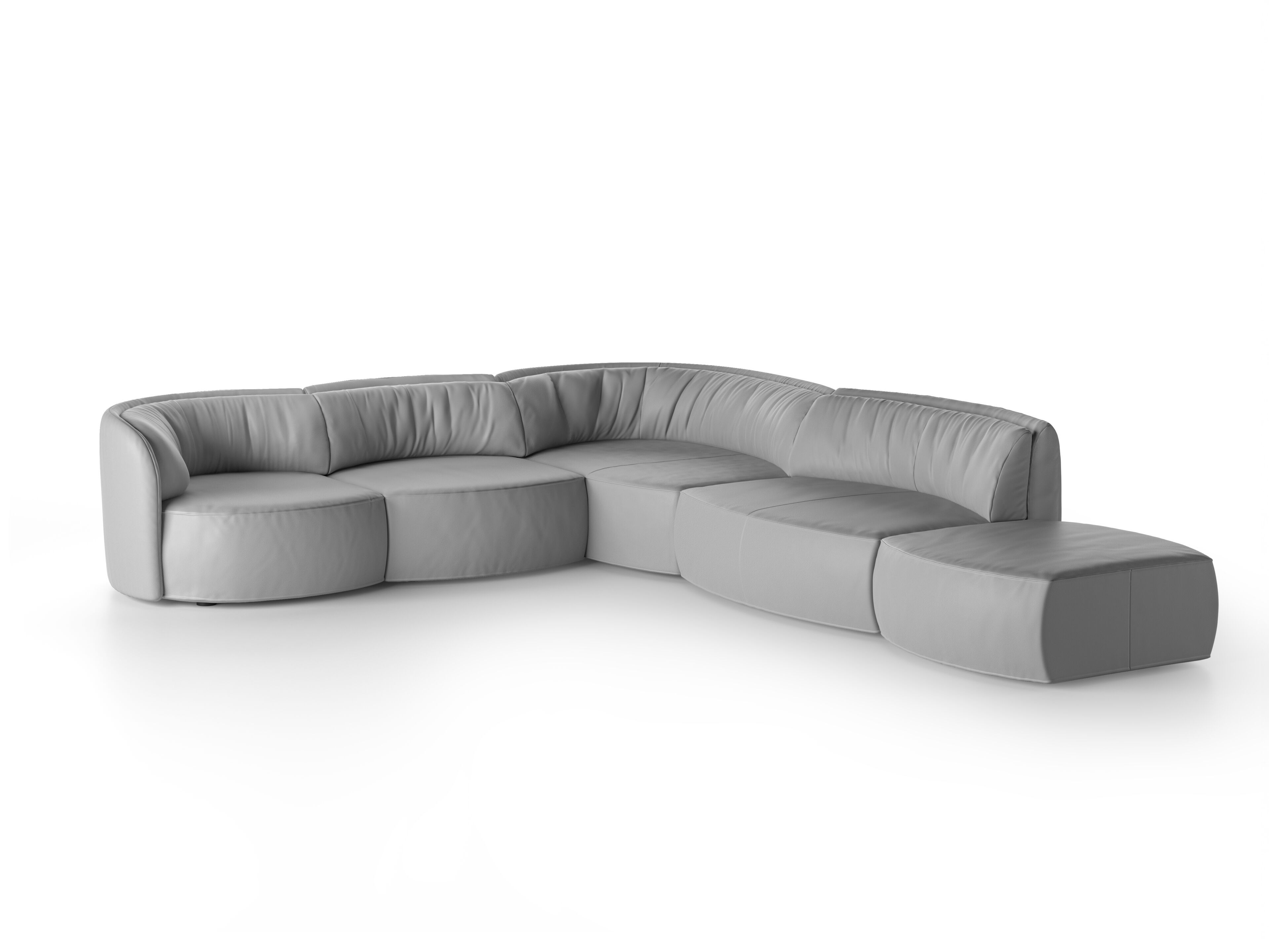 Кожаный модульный угловой диван Natuzzi Italia Deep ARCH-00063419 - Вид №1