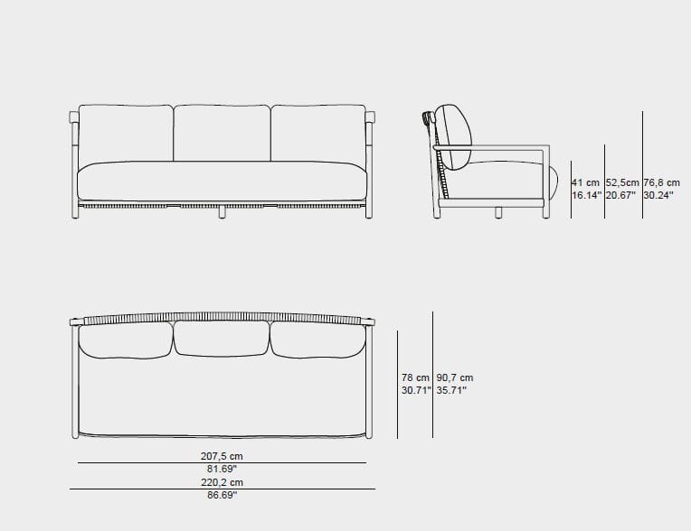 Диван из тикового дерева TRIBÙ Amanu ARCH-00092569 - Вид №7